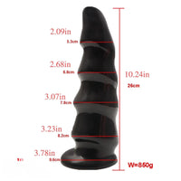 6.69in 8.66in 10.24in Exotic Wavy Anal Big PVC Dildo Butt Plug