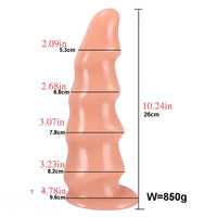 6.69in 8.66in 10.24in Exotic Wavy Anal Big PVC Dildo Butt Plug