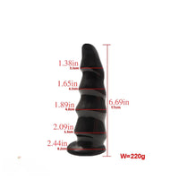 6.69in 8.66in 10.24in Exotic Wavy Anal Big PVC Dildo Butt Plug