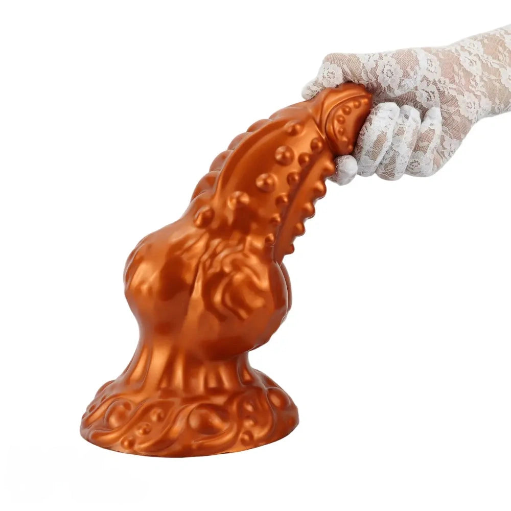 6.69in 8.66in 11.41in Spiked Tentacle Knot Silicone Big Granular Friction Dildo