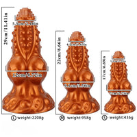 6.69in 8.66in 11.41in Spiked Tentacle Knot Silicone Big Granular Friction Dildo