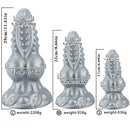 6.69in 8.66in 11.41in Spiked Tentacle Knot Silicone Big Granular Friction Dildo