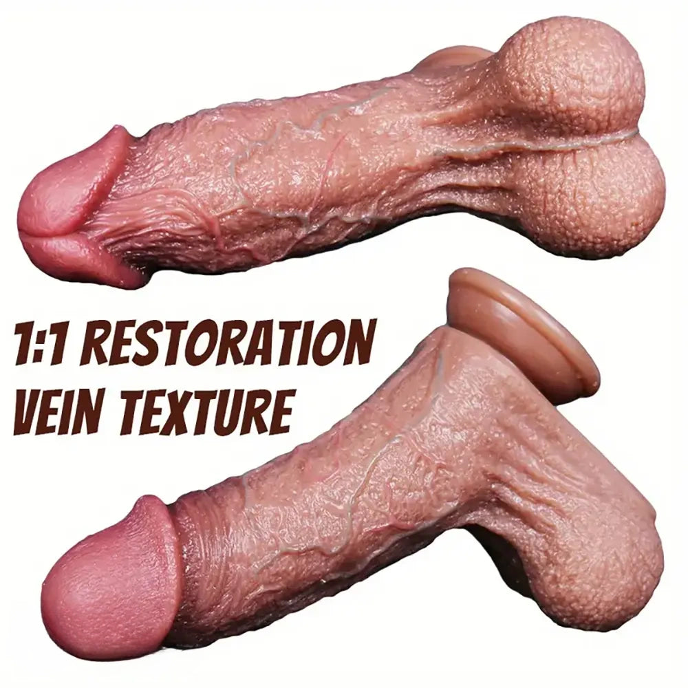 6.69in 8.66in Realistic Simulation Soft Silicone Dildo Women Sex Toy