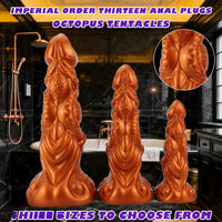 6.69in 9.05in 11.02in Dragon Tentacle Monster Silicone Butt Plug Cock Dildo