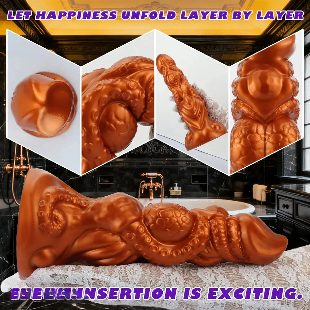 6.69in 9.05in 11.02in Dragon Tentacle Monster Silicone Butt Plug Cock Dildo