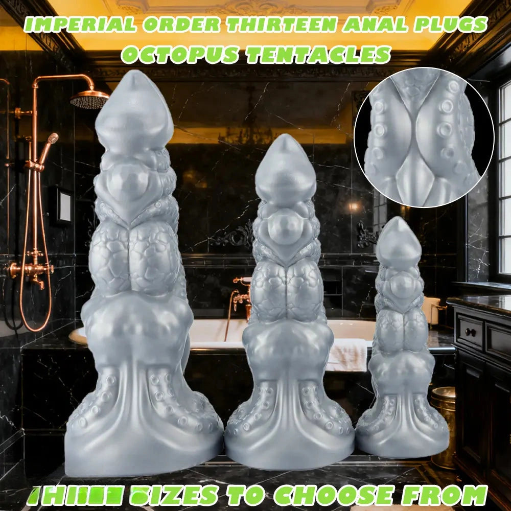 6.69in 9.05in 11.02in Dragon Tentacle Monster Silicone Butt Plug Cock Dildo