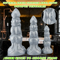 6.69in 9.05in 11.02in Dragon Tentacle Monster Silicone Butt Plug Cock Dildo
