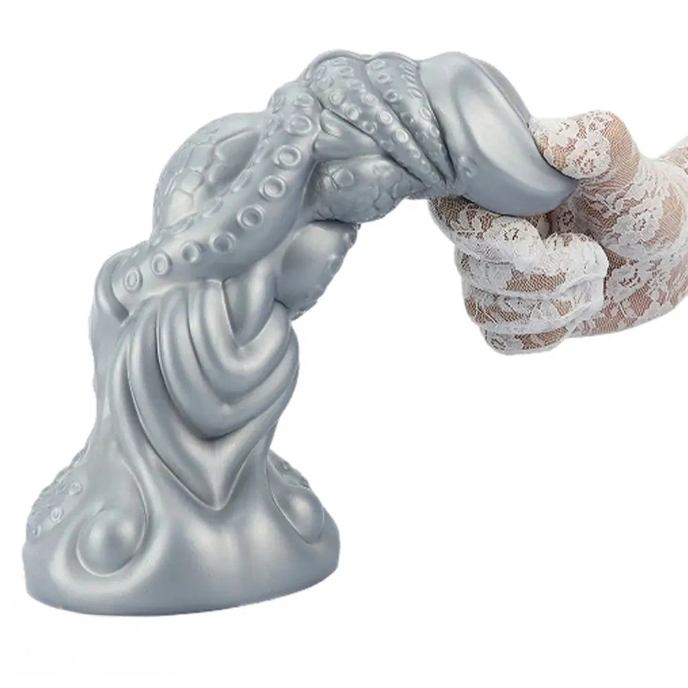 6.69in 9.05in 11.02in Dragon Tentacle Monster Silicone Butt Plug Cock Dildo