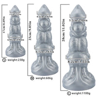 6.69in 9.05in 11.02in Dragon Tentacle Monster Silicone Butt Plug Cock Dildo