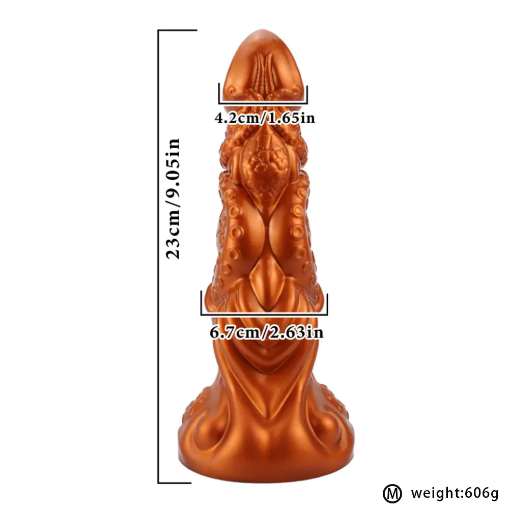 6.69in 9.05in 11.02in Dragon Tentacle Monster Silicone Butt Plug Cock Dildo