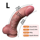 6.69in 9.05in 11.81in Strap on Big Real Silicone Realistic Scrotum Dildo