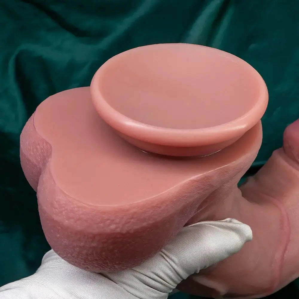 6.69in 9.05in 11.81in Strap on Big Real Silicone Realistic Scrotum Dildo