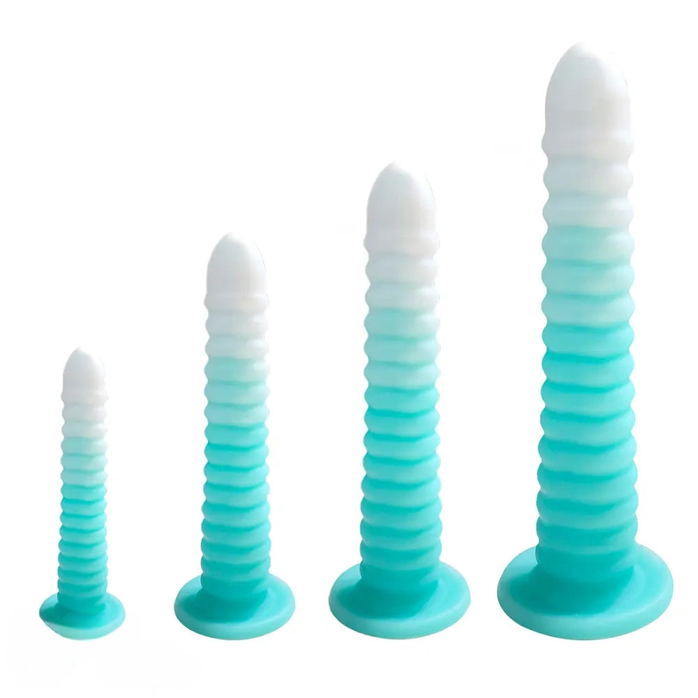 6.69in 9.05in 11in 13.1in Big Silicone Luminous Butt Plug Dildo For Women