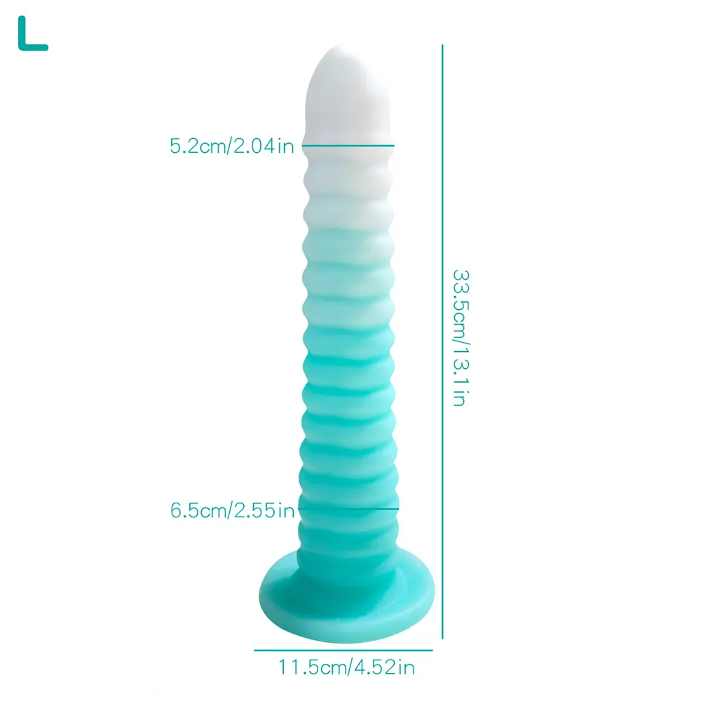 6.69in 9.05in 11in 13.1in Big Silicone Luminous Butt Plug Dildo For Women