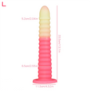 6.69in 9.05in 11in 13.1in Big Silicone Luminous Butt Plug Dildo For Women