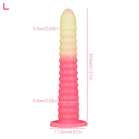 6.69in 9.05in 11in 13.1in Big Silicone Luminous Butt Plug Dildo For Women
