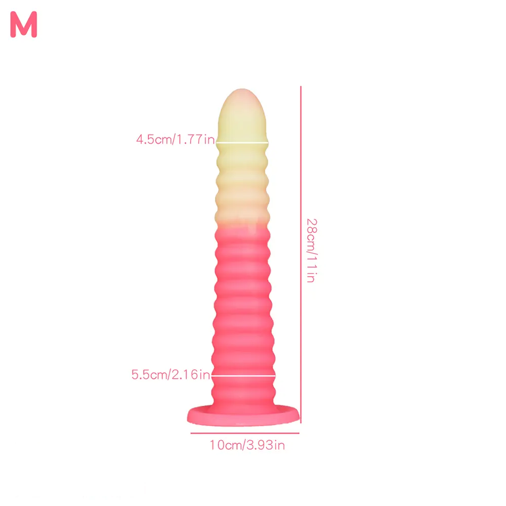 6.69in 9.05in 11in 13.1in Big Silicone Luminous Butt Plug Dildo For Women
