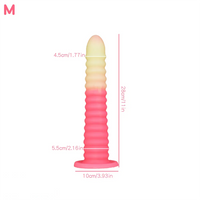 6.69in 9.05in 11in 13.1in Big Silicone Luminous Butt Plug Dildo For Women