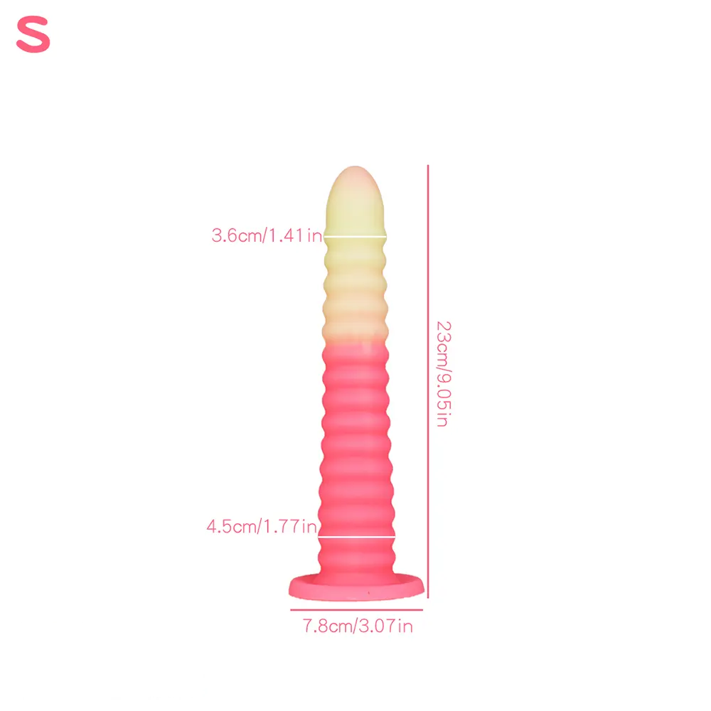 6.69in 9.05in 11in 13.1in Big Silicone Luminous Butt Plug Dildo For Women