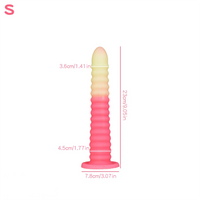 6.69in 9.05in 11in 13.1in Big Silicone Luminous Butt Plug Dildo For Women