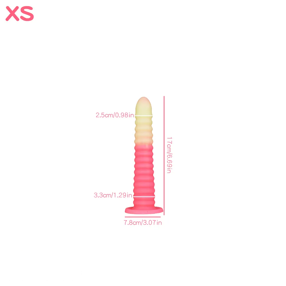 6.69in 9.05in 11in 13.1in Big Silicone Luminous Butt Plug Dildo For Women