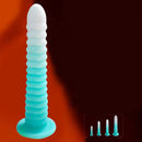 6.69in 9.05in 11in 13.1in Big Silicone Luminous Butt Plug Dildo For Women