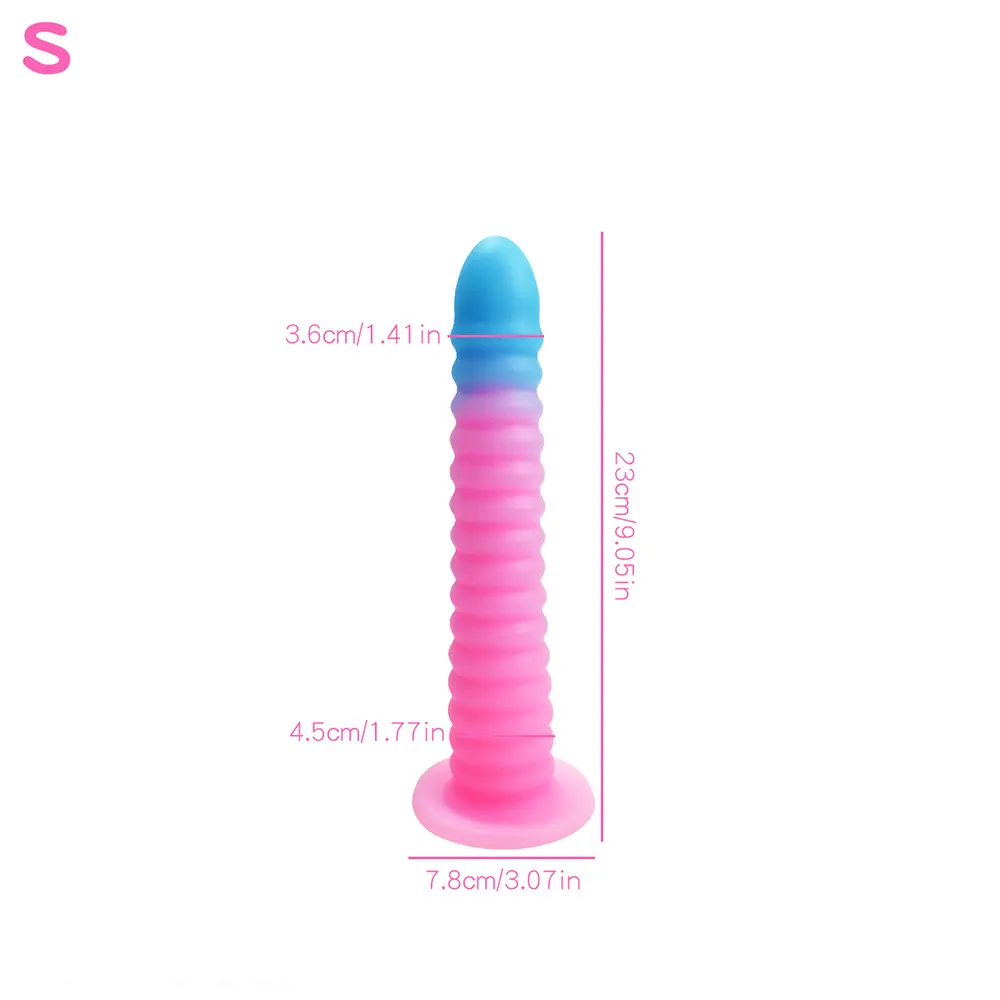 6.69in 9.05in 11in 13.1in Big Silicone Luminous Butt Plug Dildo For Women