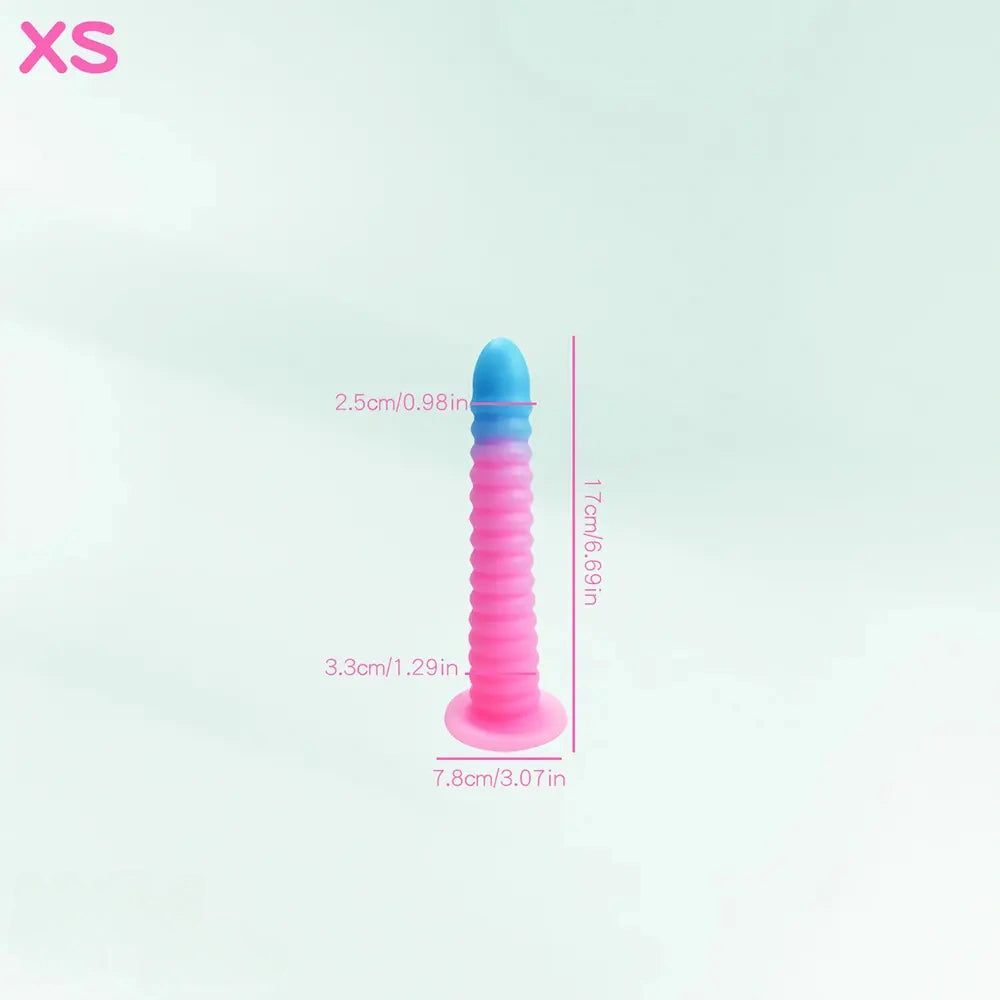 6.69in 9.05in 11in 13.1in Big Silicone Luminous Butt Plug Dildo For Women
