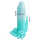 6.69in 9.44in Dinosaur Uncut Silicone Soft Luminous Dildo With Tail