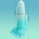 6.69in 9.44in Dinosaur Uncut Silicone Soft Luminous Dildo With Tail