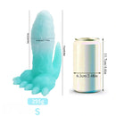 6.69in 9.44in Dinosaur Uncut Silicone Soft Luminous Dildo With Tail