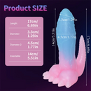 6.69in 9.44in Dinosaur Uncut Silicone Soft Luminous Dildo With Tail