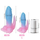 6.69in 9.44in Dinosaur Uncut Silicone Soft Luminous Dildo With Tail