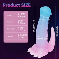 6.69in 9.44in Horse Dinosaur Luminous Monster Soft Dildo For Women