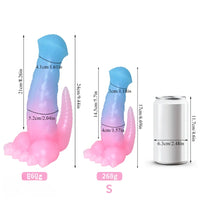 6.69in 9.44in Horse Dinosaur Luminous Monster Soft Dildo For Women