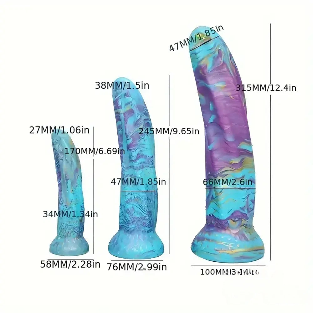 6.69in 9.65in 12.4in Silicone Soft Big Monster Dildo For Women Men G-Spot