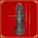 6.69in Black Liquid Silicone Realistic Spiked Dildo For Female Masturbation