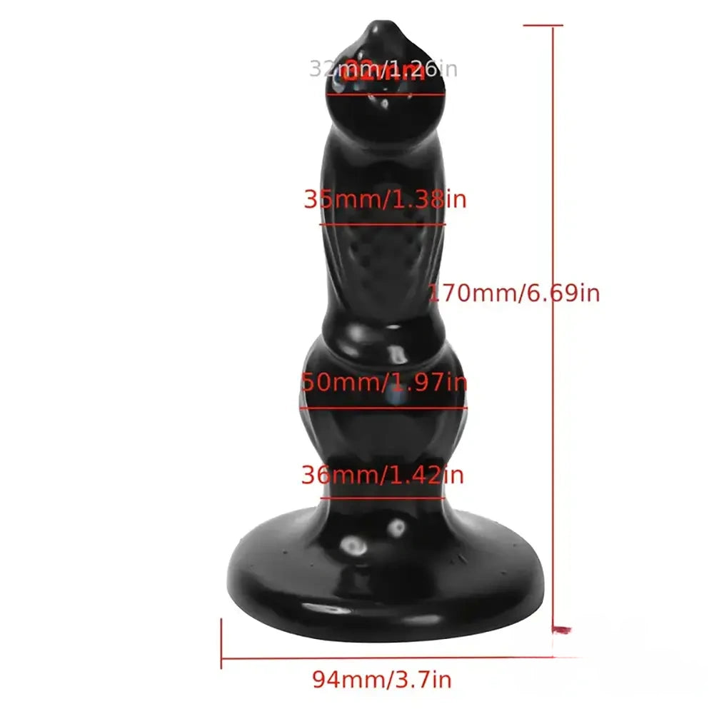 6.69in Clear Animal Dog Cock Dildo For G-Spot Vaginal Sex Stimulation