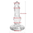 6.69in Clear Animal Dog Cock Dildo For G-Spot Vaginal Sex Stimulation