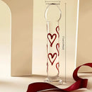 6.69in Crystal Heart Glass Clear Dildo Suction Cup Elegant Anal Sex Toy