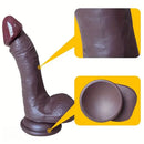 6.69in Ebony Real Dildo Silicone Soft Adult Female Masturbation Sex Toy