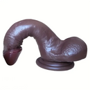 6.69in Ebony Real Dildo Silicone Soft Adult Female Masturbation Sex Toy