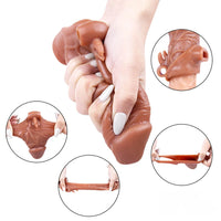 6.69in Enlarge Vibrating Cock Sleeve For Men Fucking Sex Toy