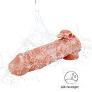 6.69in Enlarge Vibrating Cock Sleeve For Men Fucking Sex Toy