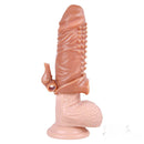 6.69in Enlarge Vibrating Cock Sleeve For Men Fucking Sex Toy