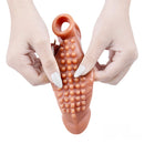 6.69in Enlarge Vibrating Cock Sleeve For Men Fucking Sex Toy