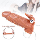 6.69in Enlarge Vibrating Cock Sleeve For Men Fucking Sex Toy