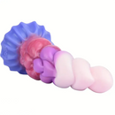 6.69in Fantasy Rainbow Silicone Curved Anal Plug Women Dildo