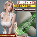 6.69in Fluorescent Glass Nighttime Glow-in-the-Dark Real Unisex Dildo