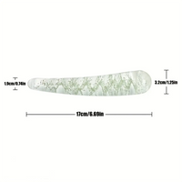 6.69in Fluorescent Glass Nighttime Glow-in-the-Dark Real Unisex Dildo